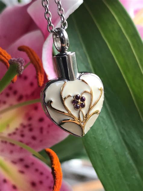 Cremation ashes pendant necklace heart jewelry jewellery urn | Etsy