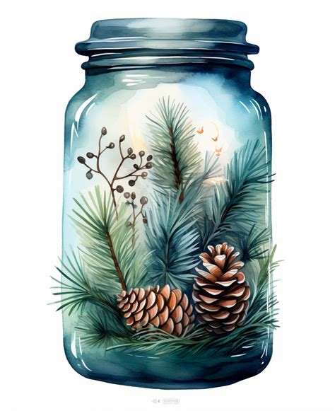 Christmassy Mason Jar Decor Art Free Stock Photo - Public Domain Pictures