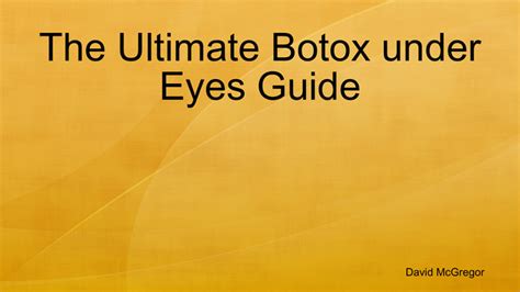 The Ultimate Botox under Eyes Guide