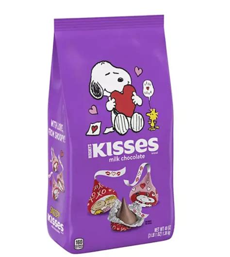 HERSHEY'S KISSES MILK Chocolate Snoopy and Friends, Valentine's Day Candy 49 oz $25.99 - PicClick