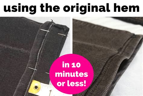 Hemming Jeans & Pants Without Losing the Original Hem (Easy Tutorial ...