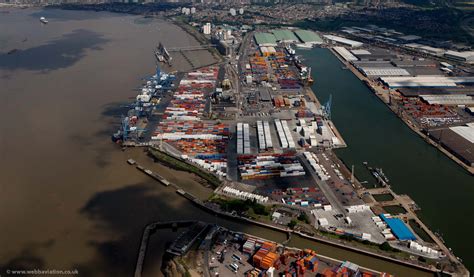 London Container Terminal from the air | aerial photographs of Great Britain by Jonathan C.K. Webb