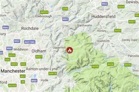 Saddleworth Moor map: Where is the Greater Manchester fire? - London ...