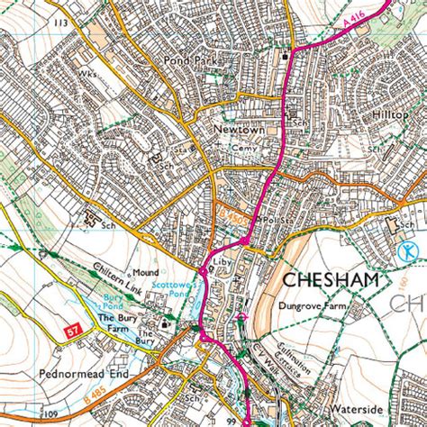 OS Map of Chiltern Hills North | Explorer 181 Map | Ordnance Survey Shop