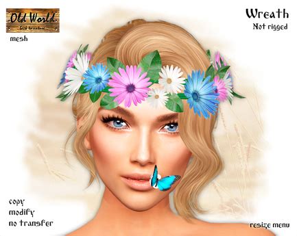 Second Life Marketplace - Wreath of flowers - Old World