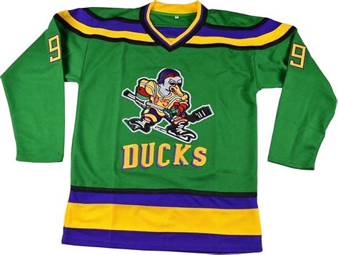 hockey shirt Mighty Ducks #99 Adam Banks Hockey Green Jersey Embroidere ...