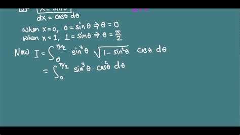 Integration by trig substitution: definite integral - YouTube