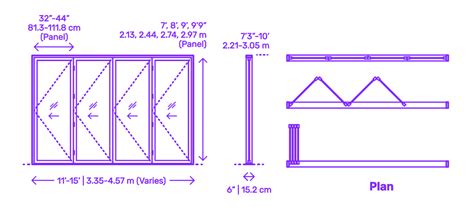 Bifold Exterior Door - 4 Panels Dimensions & Drawings | Dimensions.com