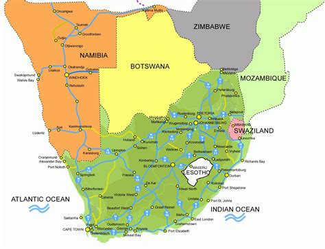 Lesotho carte afrique du sud » Voyage - Carte - Plan