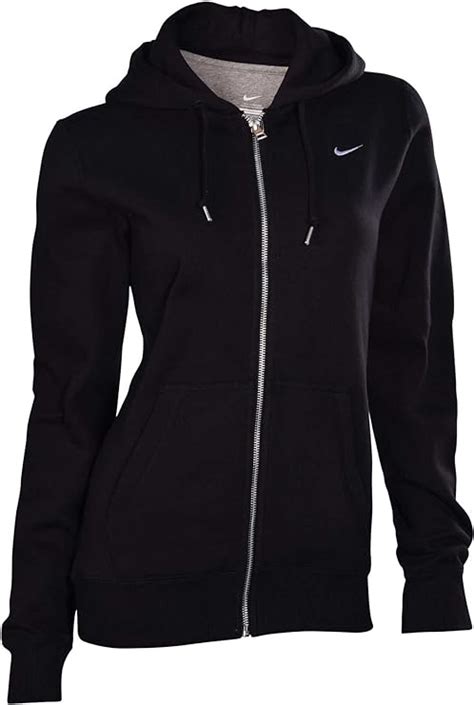 Amazon.com: Nike Women's Classic Fleece Zip Up Hoodie Black medium ...