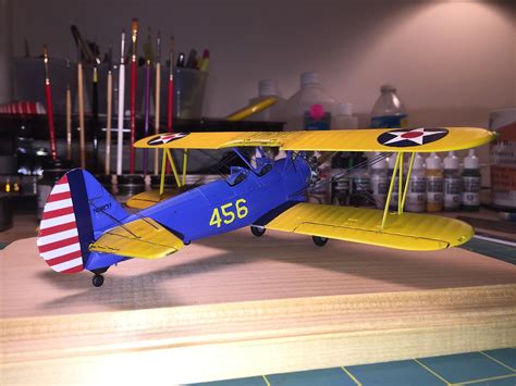Stearman PT17 BiPlane Aircraft -- Plastic Model Airplane Kit -- 1/48 Scale -- #72582 pictures by ...