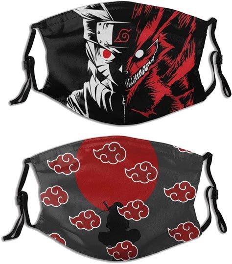 Naruto Two Face Akatsuki Face Mask With PM2.5 Filter - RobinPlaceFabrics