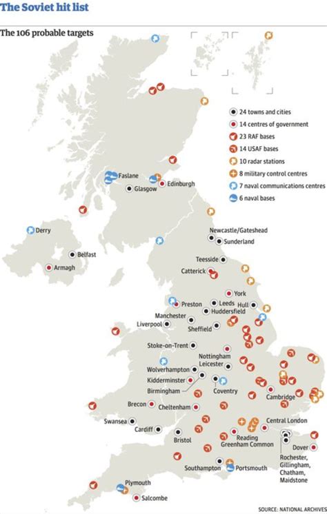 Revealed: the 106 Cold War nuclear targets across the UK - Rob Edwards