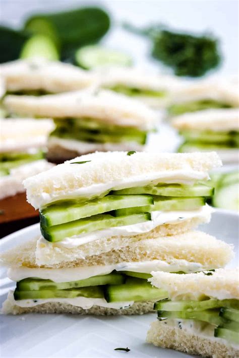 Quick & Easy Cucumber Sandwiches - Julie's Eats & Treats