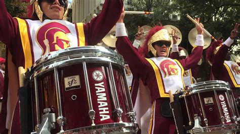 USC Marching Band Heritage Hall 9/12/15 Tusk Fight Song FRONT ROW - YouTube