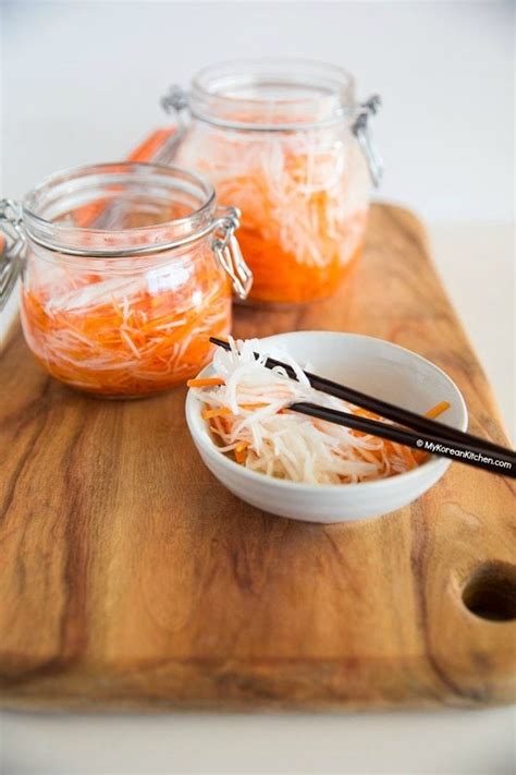 Quick Pickled Carrots and Daikon Radish - My Korean Kitchen