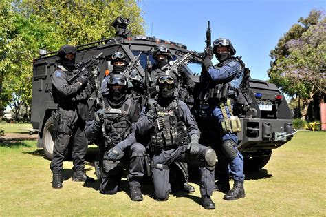 Western Australian Police's TRG Squad pose for a photo before the WA ...