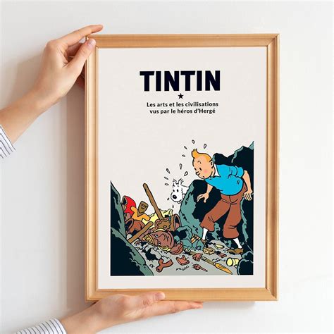 Tintin Poster Tintin Herg Art Exhibition Poster Tintin | Etsy