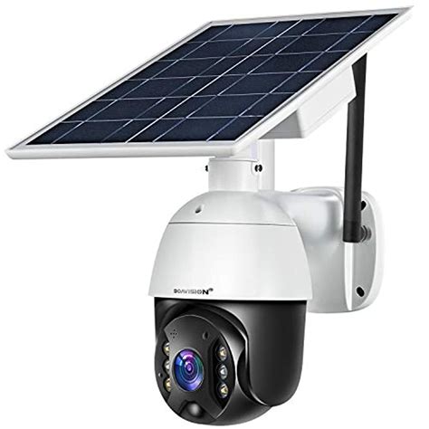 Outdoor Security Camera,Solar Powered Battery WiFi Camera Wirefree Outdoor 1080P Pan Tilt ...