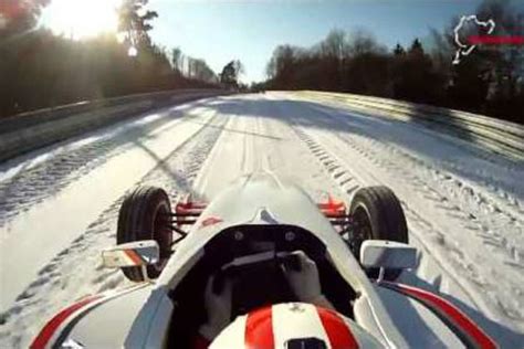 Watch A Formula One Race Car Drive In The Snow [VIDEO]