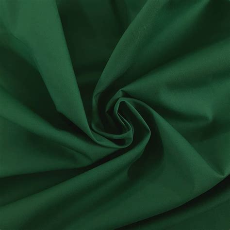 Plain Cotton Poplin Bottle Green | Livingstone Textiles