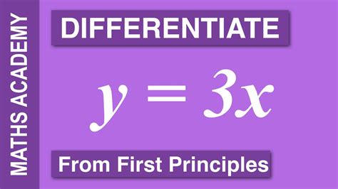 Differentiate 3x from First Principles - YouTube