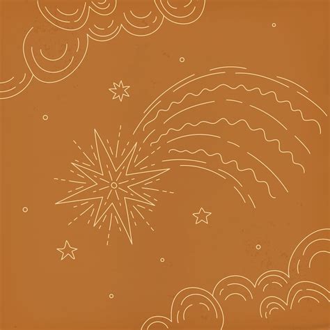 Free Vector | Shooting star drawing illustration