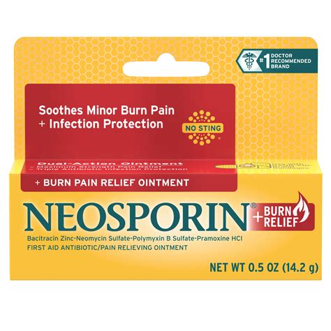 Neosporin Burn Relief & First-Aid Antibiotic Ointment,.5 oz - Walmart ...