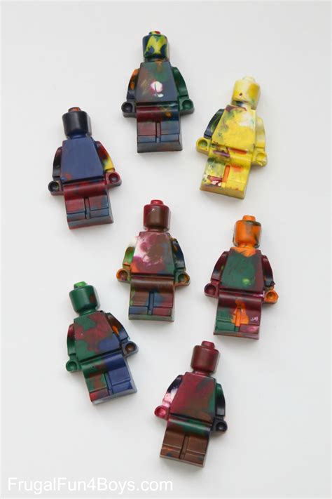 Recycle Broken Crayons into LEGO Crayons - Frugal Fun For Boys and Girls