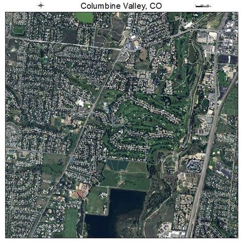 Aerial Photography Map of Columbine Valley, CO Colorado