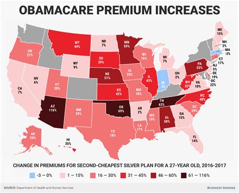 Contra Corner » Chart Of The Day: Soaring Obamacare Premiums By State