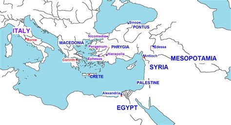 Map of second century Christianities – Vridar