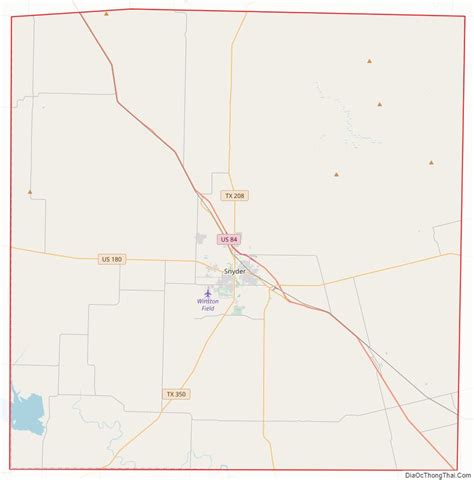 Map of Scurry County, Texas - Thong Thai Real