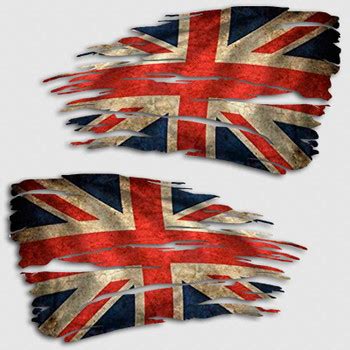 Tattered British Flag Decal | Distressed Union Jack Britain Sticker