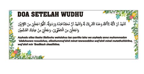 Doa Wudhu : Doa Sebelum Wudhu dan Setelah Wudhu yang Mudah Dihafal / Niat wudhu lengkap latin ...