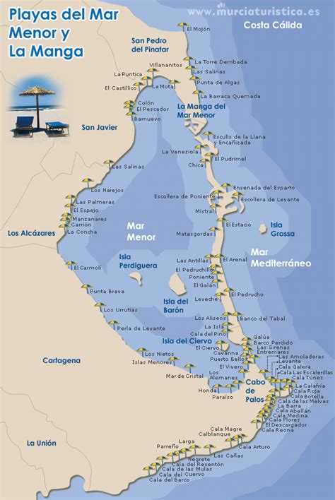 Murcia (autonomous region). Costa Cálida, aka La Manga or La Manga del Mar Menor (meaning "The ...