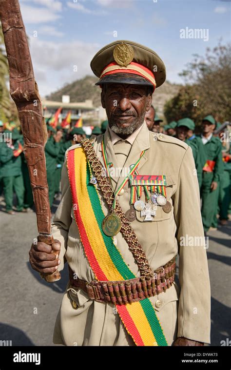 decorated general in the Tigray Ethiopian army leading a parade Stock Photo: 68790711 - Alamy