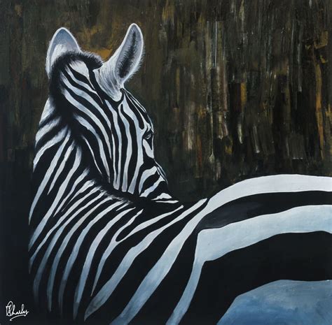 zebra-fanciable large painting canvas