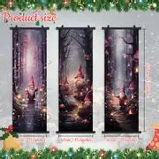Christmas Hanging Banner, Courtyard, Xmas, Christmas Festival, Cute Santa, Elf Poster, Deer ...