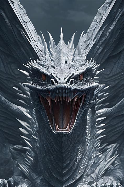 Artwork You'll Absolutely Adore Stunning Silver Dragon Art by Ai Digital Art by Jeff Caldwell ...