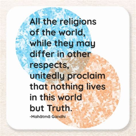 a quote from mahatma gandhi on the world beverage coasters, set of 4