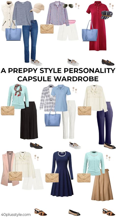 Preppy style personality style guide and capsule wardrobe 40+style