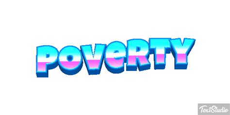 Poverty Word Animated GIF Logo Designs