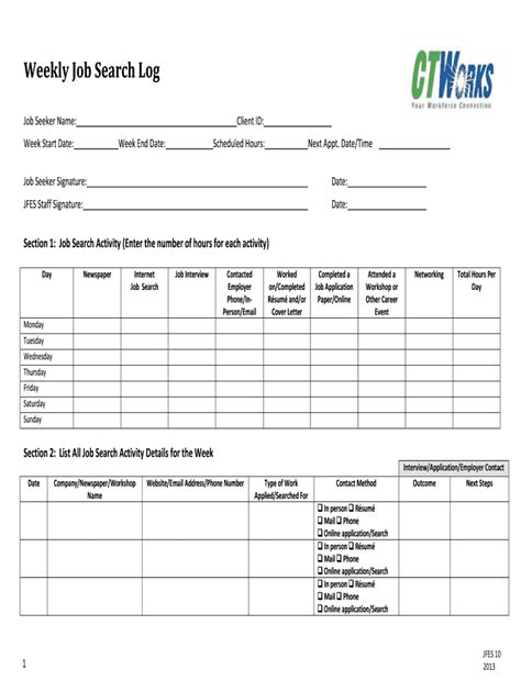 Printable Job Search Log - Fill Online, Printable, Fillable, Blank ...