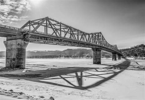 https://flic.kr/p/rEzLaR | Bridge Shadow | Shot when temp was -5, in Madison Indiana. Madison ...