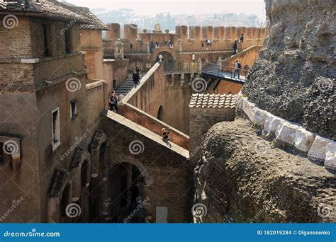 Inside Castel Sant`Angelo editorial stock image. Image of medieval ...