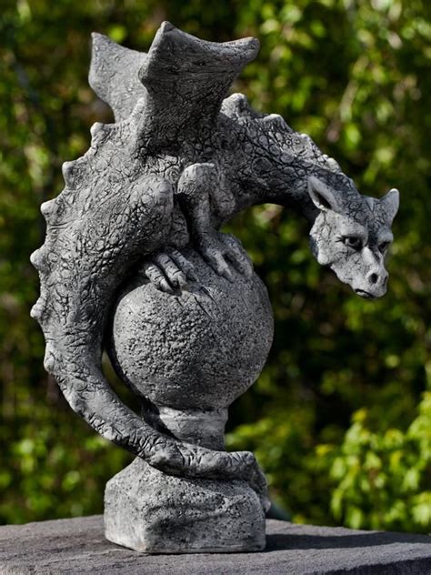 Fiona Winged Dragon Cast Stone Garden Statue | Dragon garden, Dragon ...