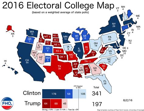 Frontloading HQ: The Electoral College Map (8/2/16)