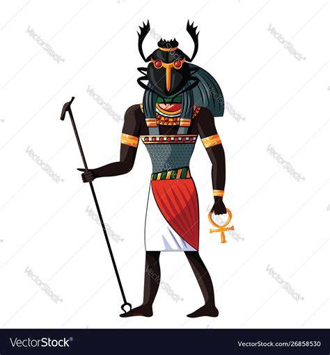 Ancient egypt scarab-faced god khepri Royalty Free Vector