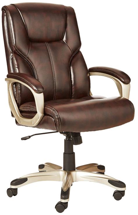 Buy Amazon Basics Executive Home Office Desk Chair with Padded Armrests ...